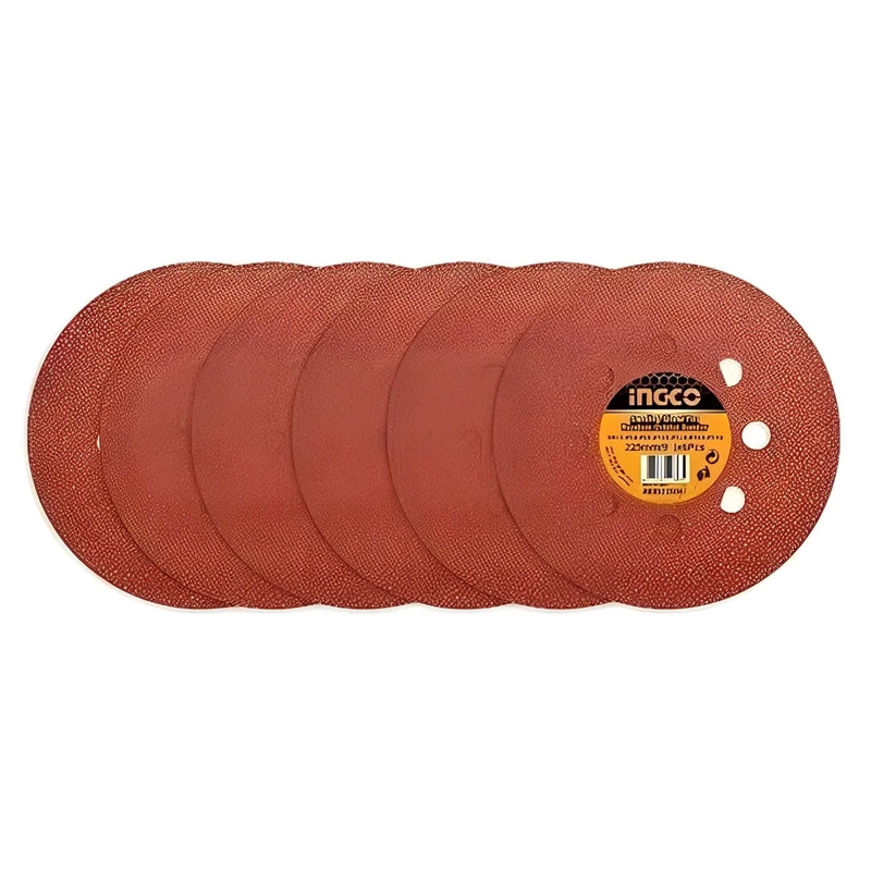 SET DISCO DE LIJA INGCO 6 PIEZAS 225MM/9' P60-240 - 1