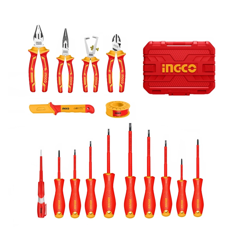 SET DE HERRAMIENTAS VDE INDUSTRIAL 16 PIEZAS INGCO HKITH1601 - 1