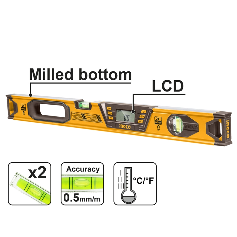 NIVEL DIGITAL INDUSTRIAL  60CM/24' INGCO HSL08060D - 3
