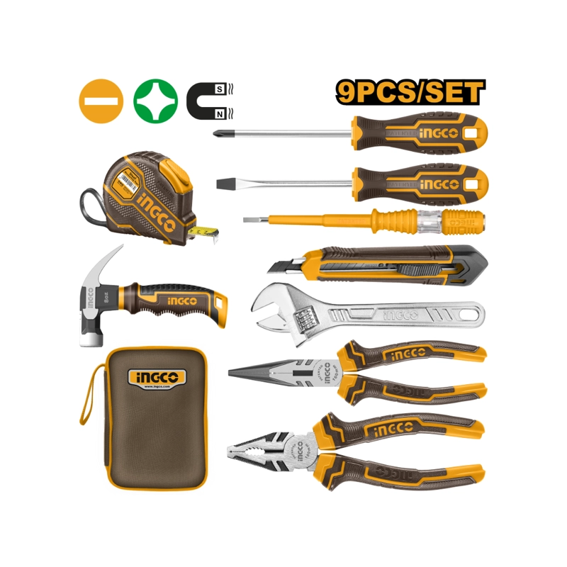 SET HERRAMIENTAS 9 PIEZAS INGCO HKTH20809 - 2