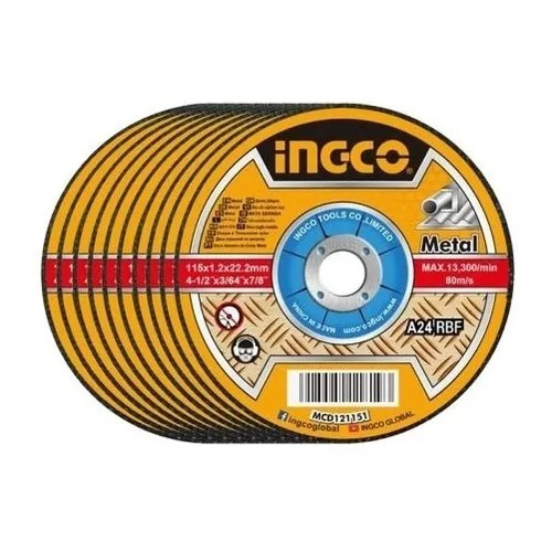 SET DISCO DE CORTE METAL E INOX 100 PIEZAS 115X1X22MM 4 1/2' - 3