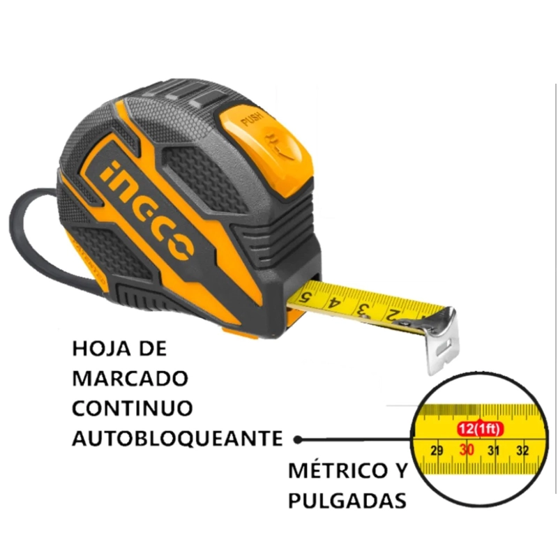 HUINCHA INGCO METRICA 19MMX5M - 2