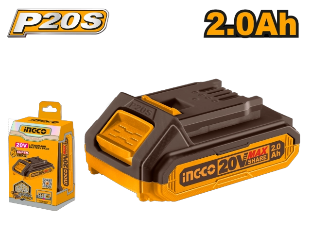 BATERIA INGCO P20S 20V 2AH LITIO ION ORIGINAL INDUSTRIAL - 2