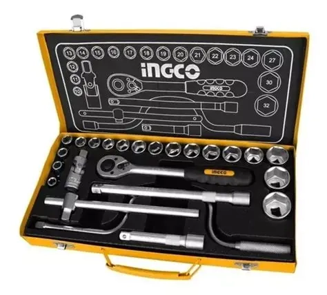 SET DADOS Y CHICHARRA INDUSTRIAL 24 PIEZAS 1/2' - 2