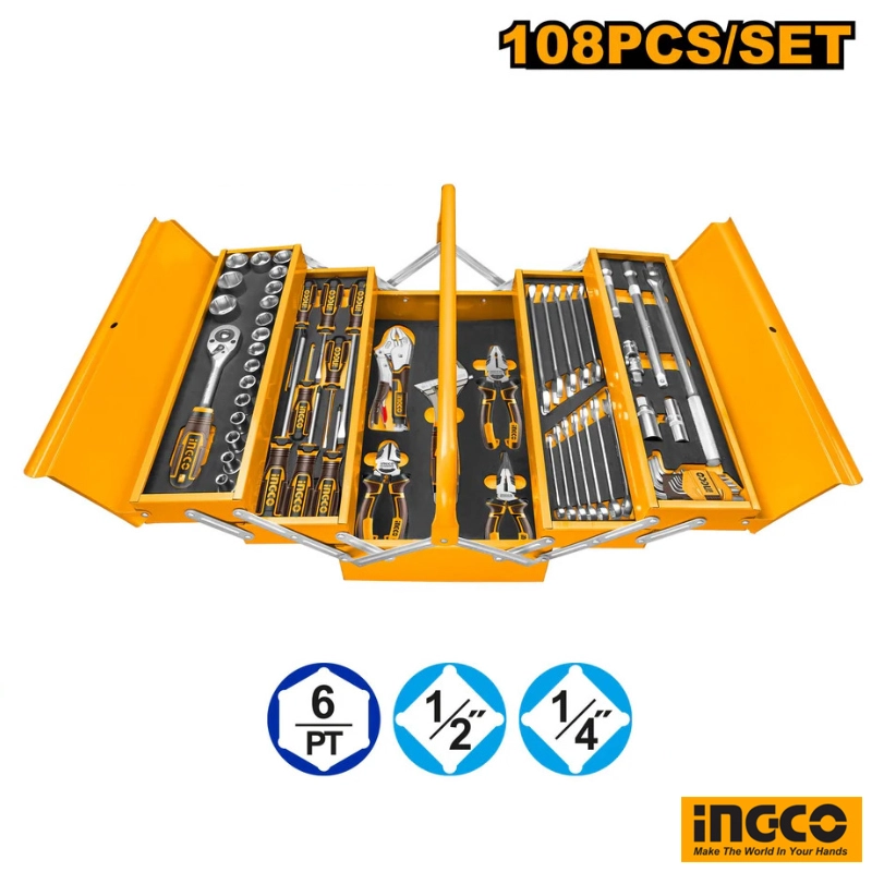 SET DE HERRAMIENTAS INDUSTRIAL 108 PIEZAS INGCO - 2
