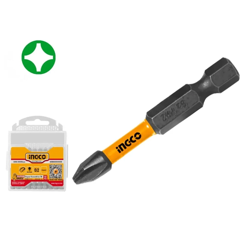 SET PUNTAS DE IMPACTO INDUSTRIAL 10 PIEZAS PH2X50MM INGCO - 1