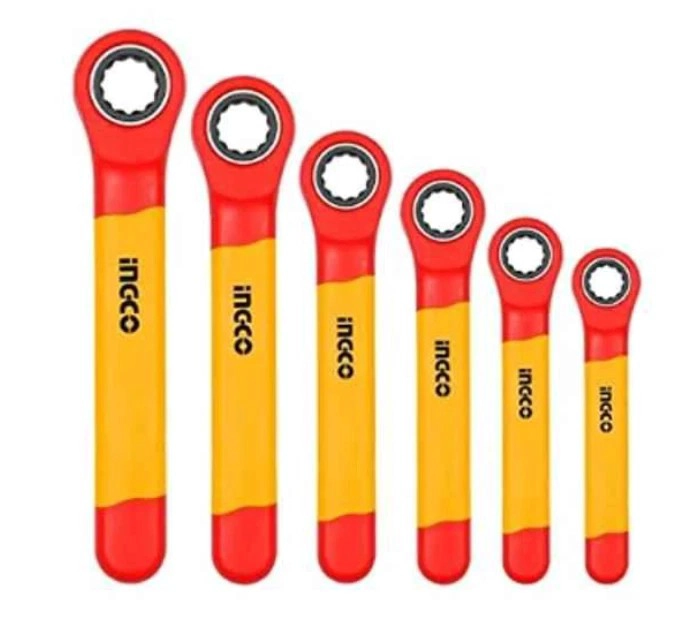 SET LLAVES CORONA CHICHARRA AISLADA VDE10-19MM 6PZA INGCO - 1