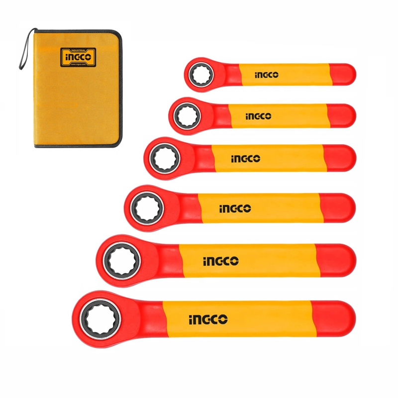 SET LLAVES CORONA CHICHARRA AISLADA VDE10-19MM 6PZA INGCO - 2