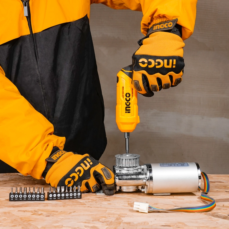 ATORNILLADOR INALAMBRICO +19 ACCESORIOS 1/4' 4V INGCO - 4