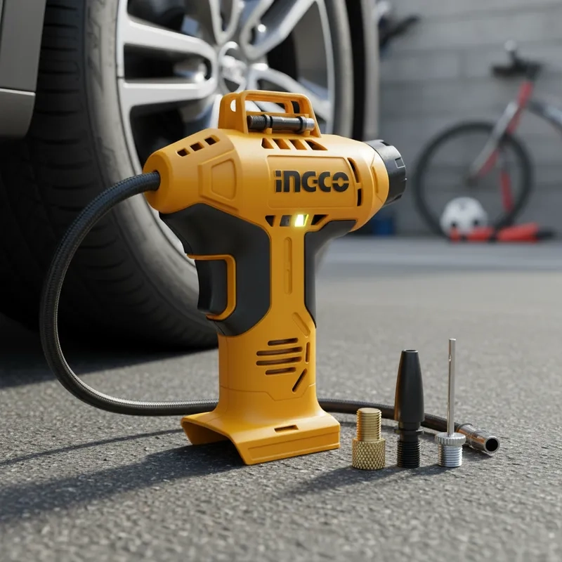 COMPRESOR INFLADOR INALAMBRICO INGCO 20V 150 PSI - 2