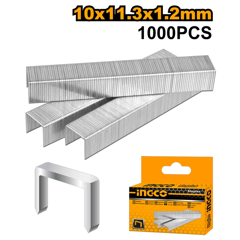 GRAPAS CAJA 1000 UNIDADES 10X1,2MM INGCO STS0210 - 2