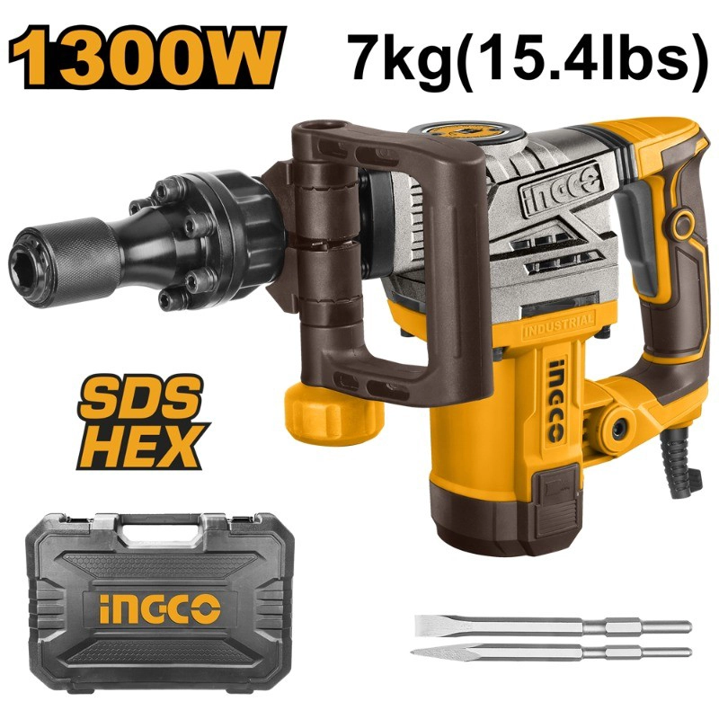 MARTILLO DEMOLEDOR ELECTRICO INDUSTRIAL SDS HEX 1300W/20J - 5