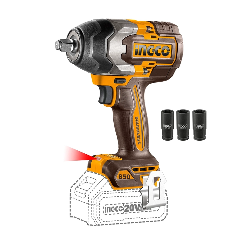 PISTOLA DE IMPACTO BL INALAMBRICA INDUSTRIAL 1/2' 20V/800NM - 3