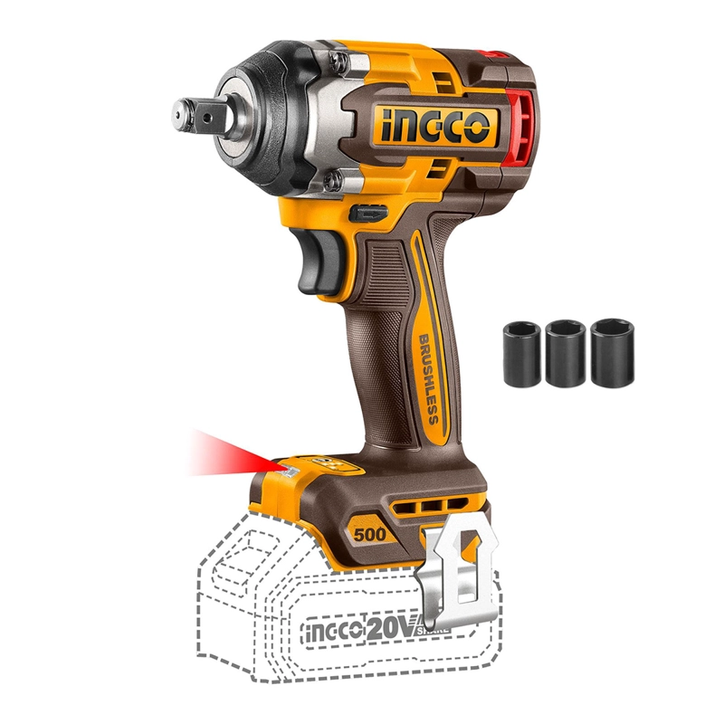 PISTOLA DE IMPACTO BL INALAMBRICA INDUSTRIAL 1/2' 20V/500NM - 1