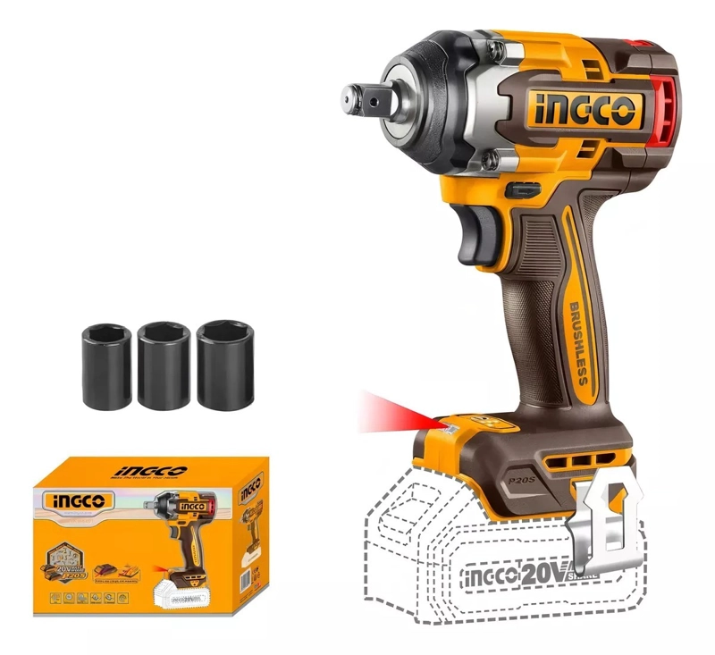 PISTOLA DE IMPACTO BL INALAMBRICA INDUSTRIAL 1/2' 20V/500NM - 3