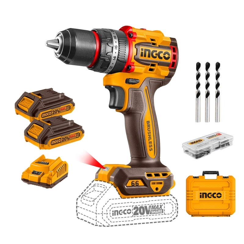 TALADRO PER BL CP +2 BAT Y CARG +47 ACCE INDUSTRIAL 20V/13MM - 1