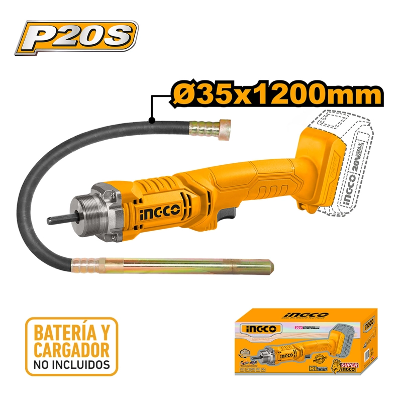 Herramienta vibratoria de concreto Inalámbrico 20V 35X1200Mm Ingco - 2