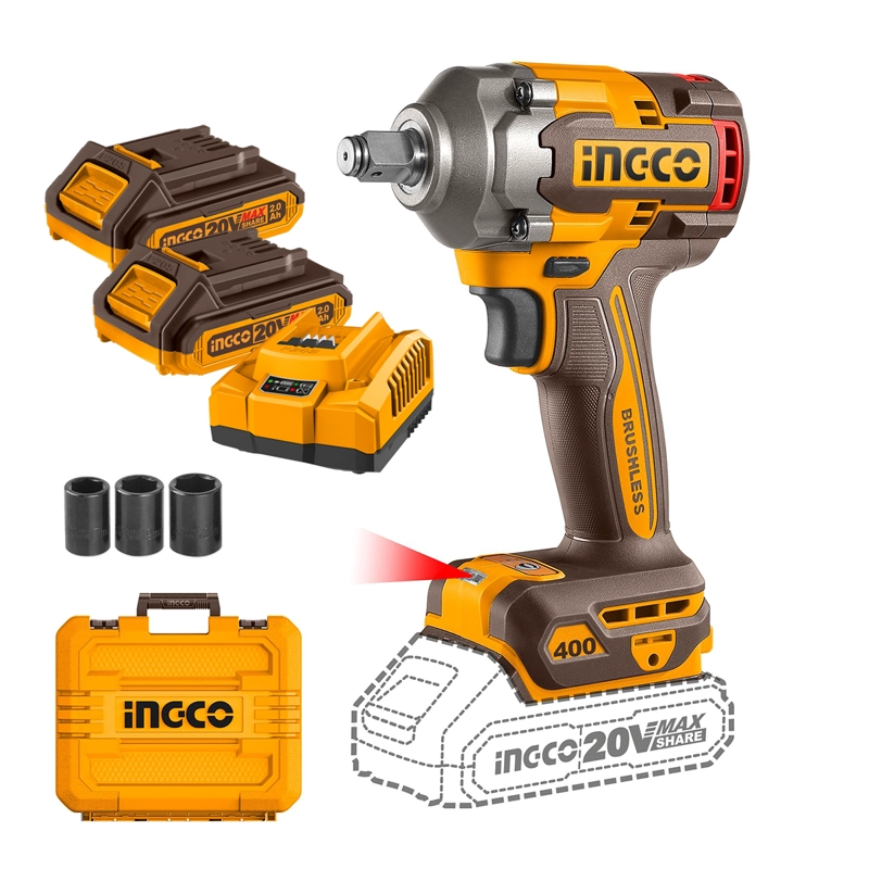 PISTOLA DE IMPACTO BL +2BAT 2AH Y CARG INDUST 1/2' 20V/400NM - 3