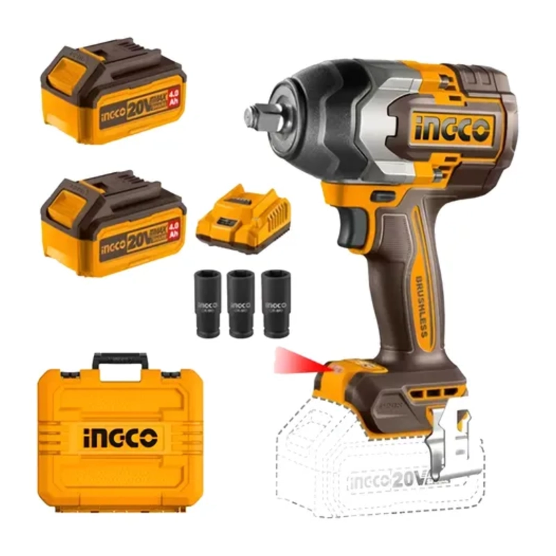 PISTOLA DE IMPACTO BL +2BAT 4AH Y CARG 1/2' 20V/850NM - 3