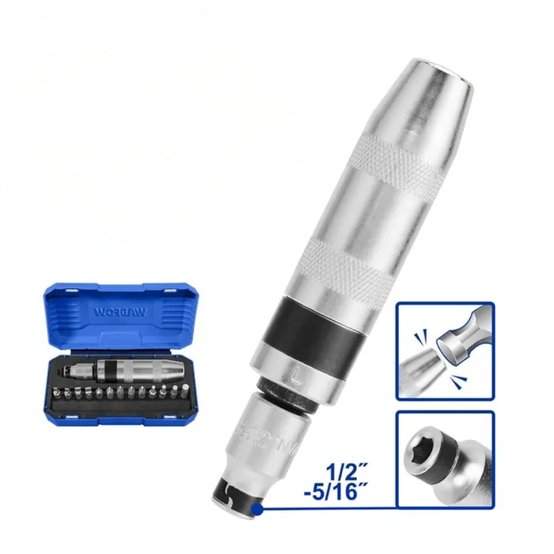 SET DESTORNILLADOR DE IMPACTO SL/PH/H 13 PIEZAS WADFOW - 2