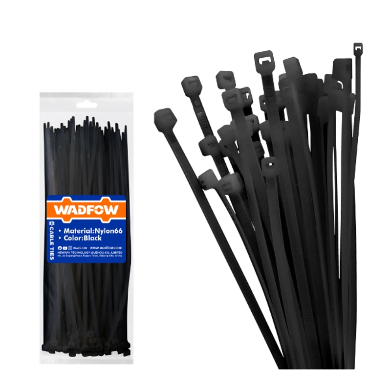 SET AMARRAS PLASTICA 100 PIEZAS 9X760MM NEGRO WADFOW WTEB576090 - 1