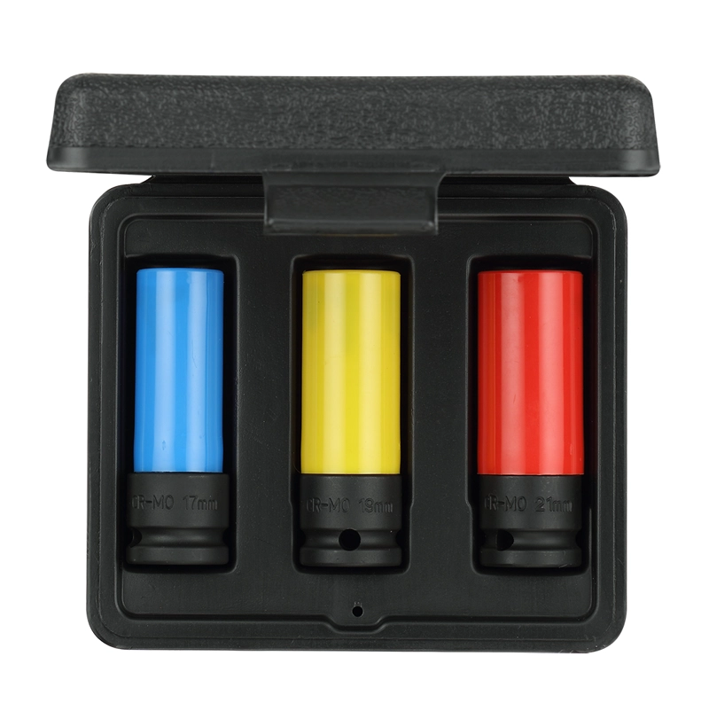 SET DADOS LLANTAS IMPACTO 1/2' 17-21MM 3 PIEZAS GEDORE RED - 1