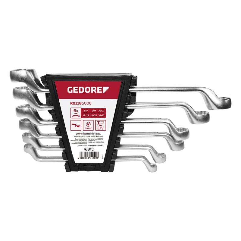 SET LLAVES CORONA  6-17MM 6 PIEZAS GEDORE RED 3365205 - 1
