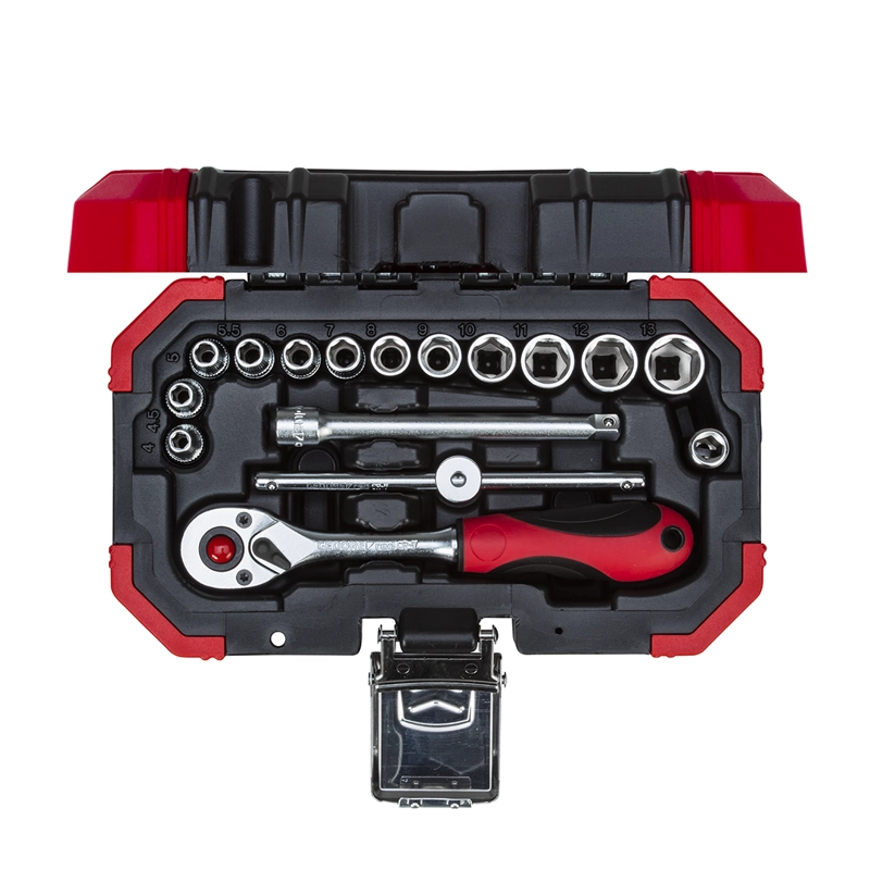 SET DADOS HEXAGONALES 1/4' 4-13MM 16 PZS GEDORE RED - 1