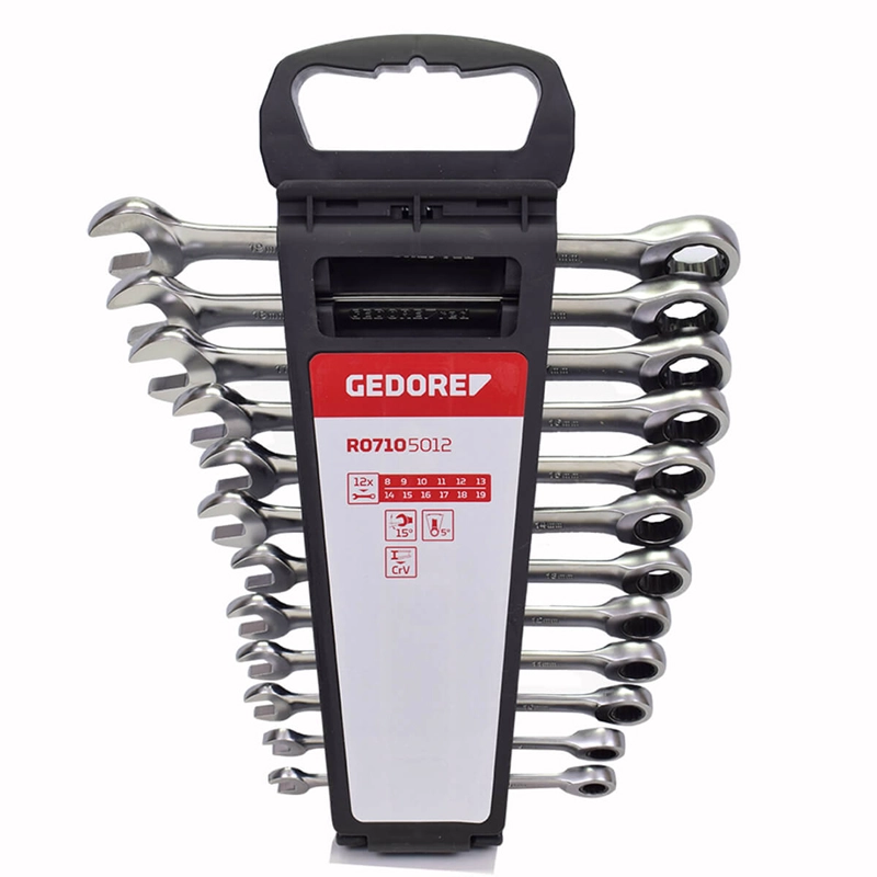 SET LLAVES CORONA C/RATCHET 8-19MM 12 PZS GEDORE RED - 1