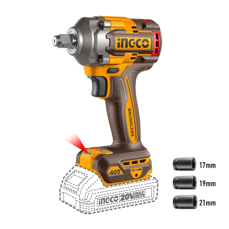 KIT TALADRO PER + PISTOLA DE IMPACTO + SOPLADOR 20V INGCO - 3
