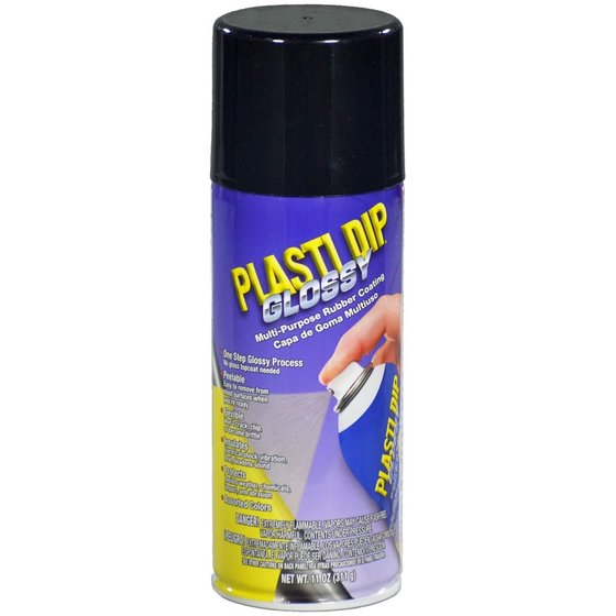 REVESTIMIENTO DE GOMA MULTIUSO EN AEROSOL PLASTI DIP, GLOSSY BLACK- 311G - 1