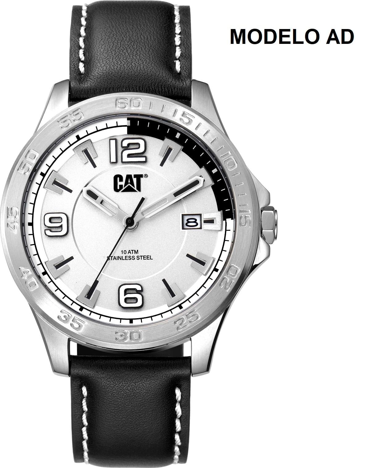 CORREA PULSERA CAT P-AD14134L HOMBRE AD NEGRO BLANCO ACERO - 3