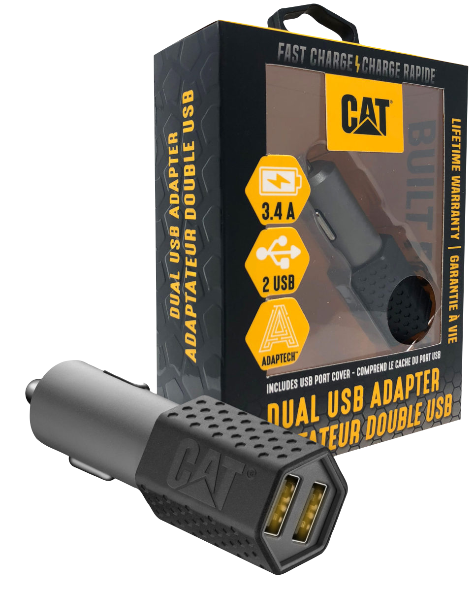 CARGADOR CAT PARA AUTOS DOBLE USB - 1