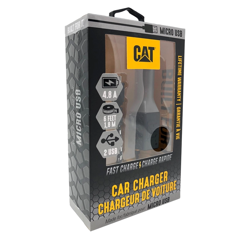 CARGADOR CAT PARA AUTOS MICRO USB DOBLE - 1
