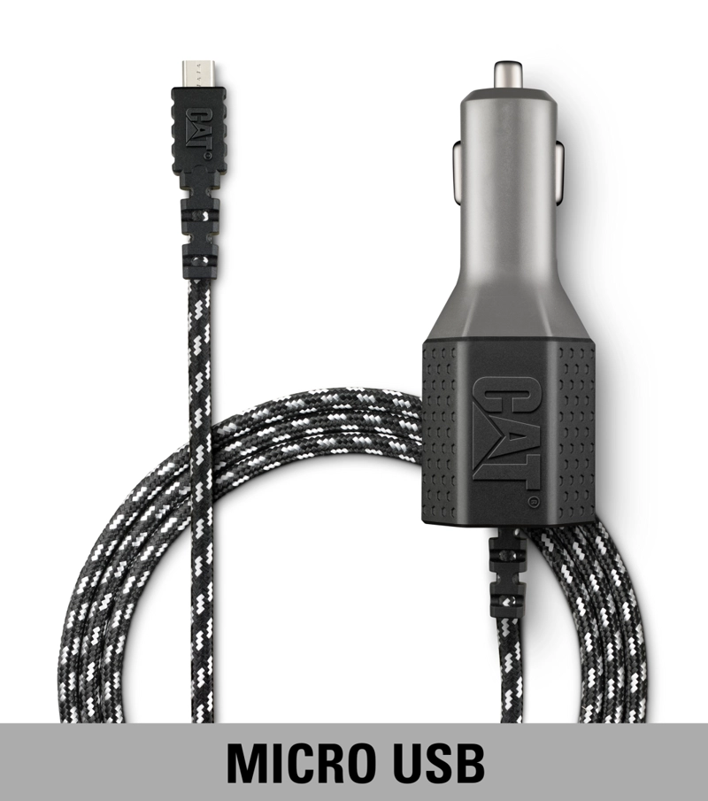 CARGADOR CAT PARA AUTOS MICRO USB DOBLE - 2