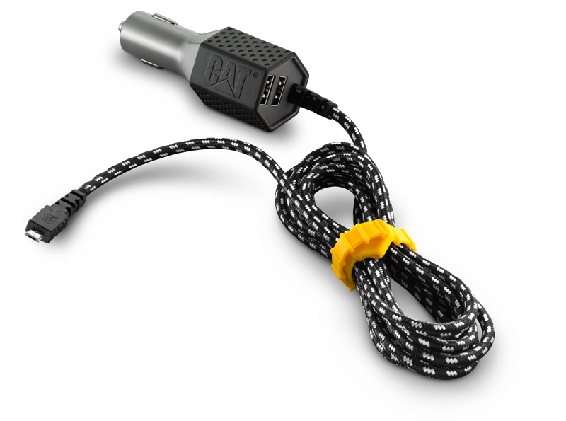CARGADOR CAT PARA AUTOS MICRO USB DOBLE - 5