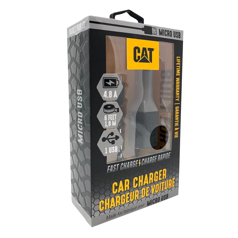 CARGADOR CAT PARA AUTOS MICRO USB SIMPLE - 1