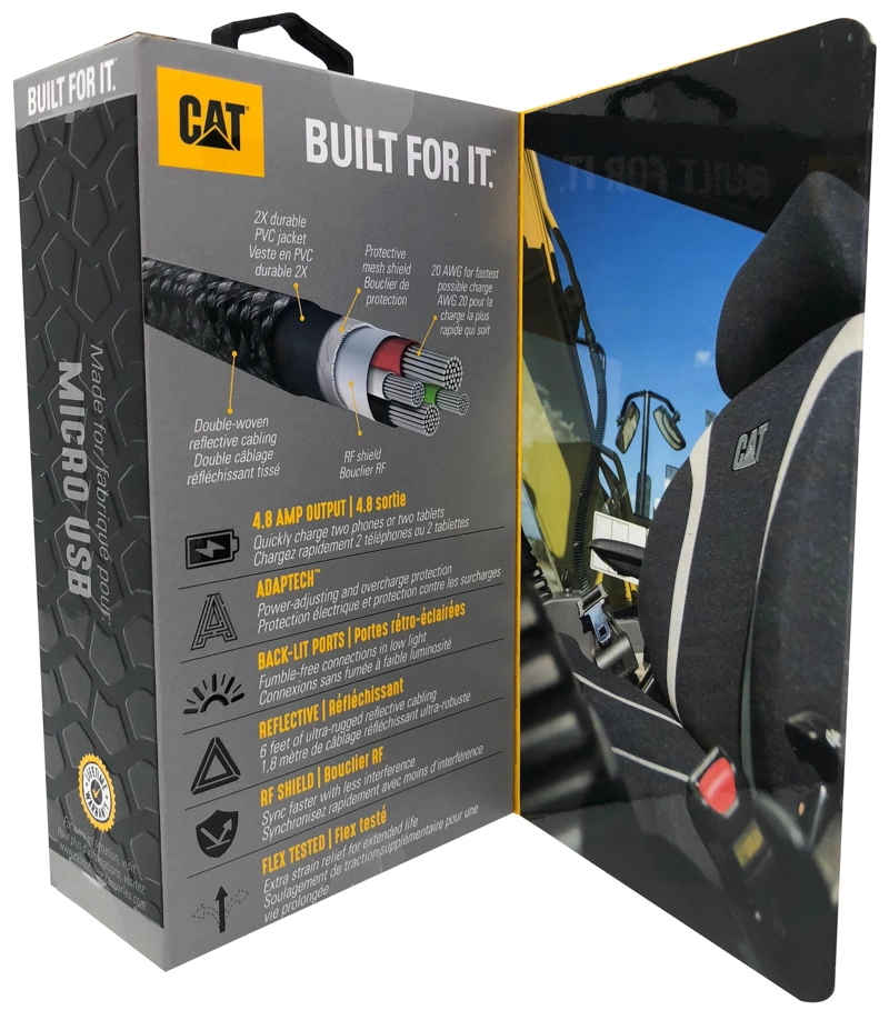 CARGADOR CAT PARA AUTOS MICRO USB SIMPLE - 7