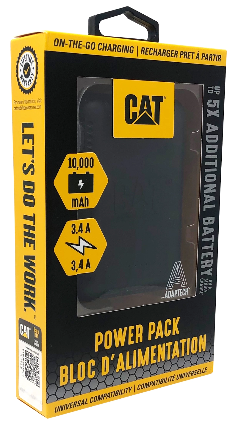 BATERIA EXTERNA CAT DE 10,000 MAH CON DOBLE USB DE 3,4 AMPERIOS - 3