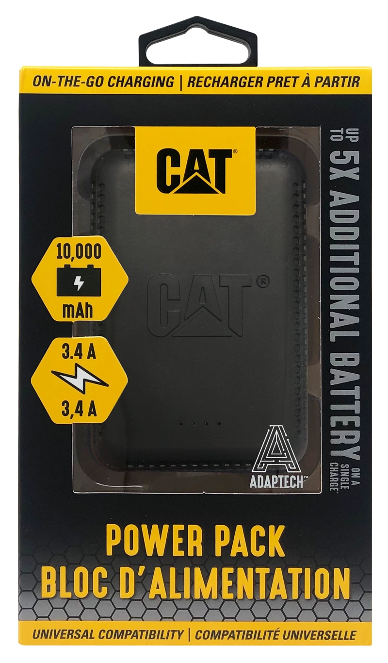 BATERIA EXTERNA CAT DE 10,000 MAH CON DOBLE USB DE 3,4 AMPERIOS - 4