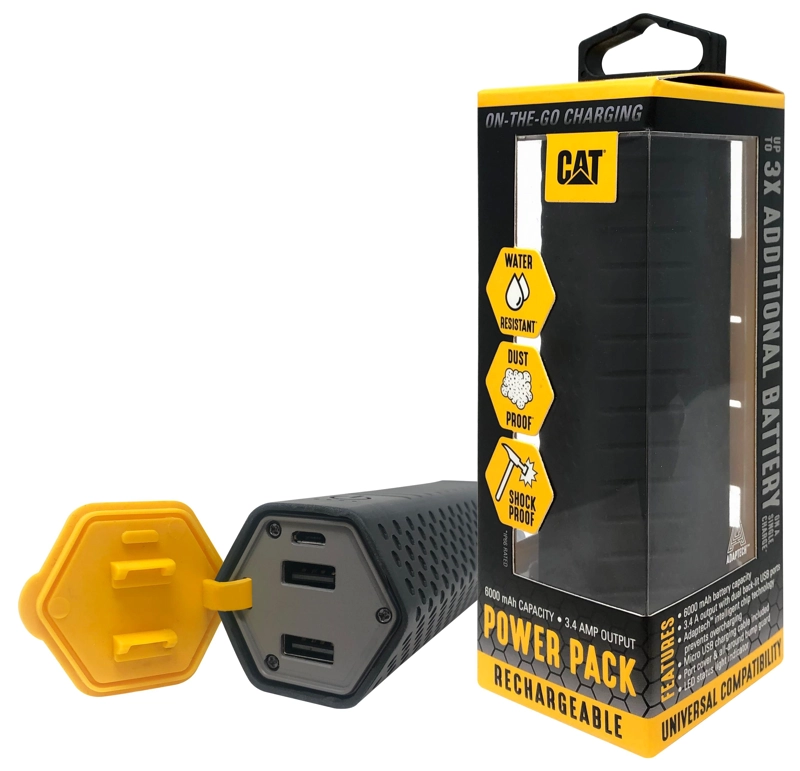 BATERIA EXTERNA CAT DE 6,000 MAH CON DOBLE USB DE 3,4 AMPERIOS - 3
