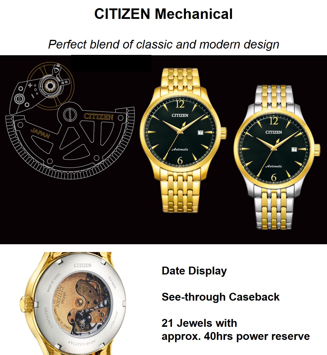 RELOJ CITIZEN HOMBRE AUTOMATICO NJ0112-80E MECHANICAL - 5