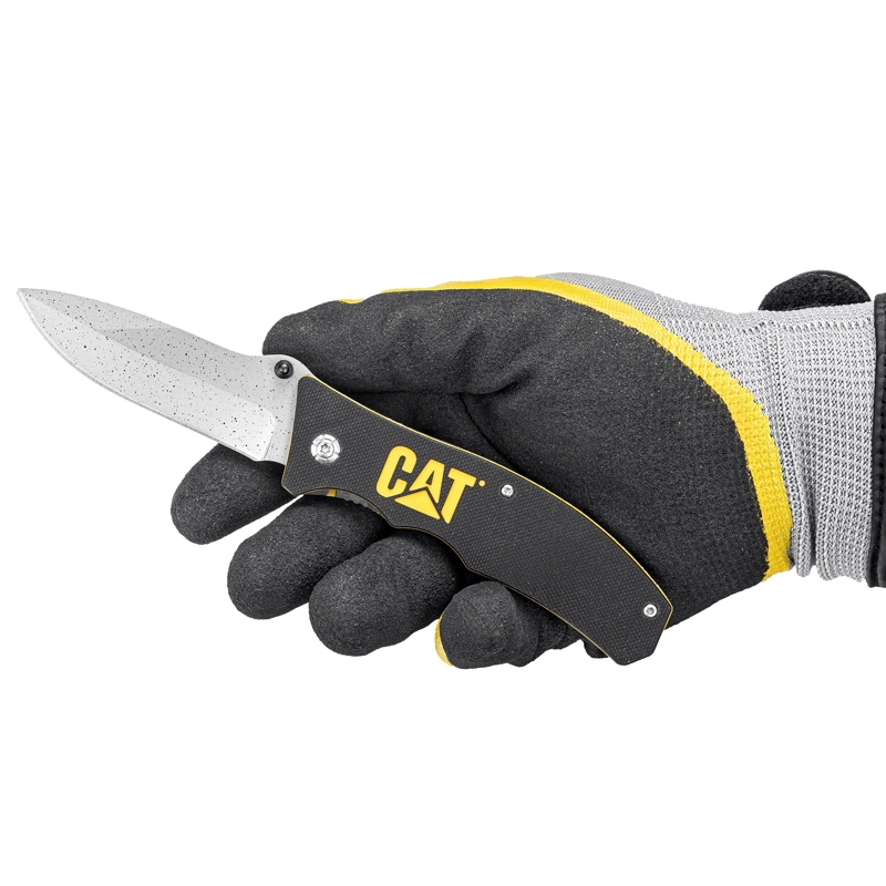 CUCHILLO CAT NAVAJA PLEGABLE 980002 PUNTA CURVA ACERO INOXIDABLE - 7