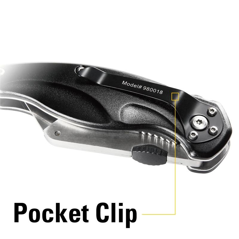 CUCHILLO CAT UTILITARIO PLEGABLE 980018 CARTONERO ACERO INOXIDABLE - 5