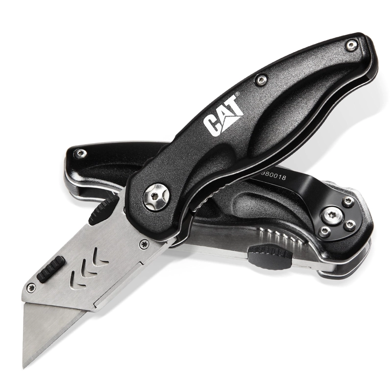 CUCHILLO CAT UTILITARIO PLEGABLE 980018 CARTONERO ACERO INOXIDABLE - 6