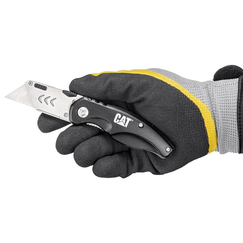 CUCHILLO CAT UTILITARIO PLEGABLE 980018 CARTONERO ACERO INOXIDABLE - 7