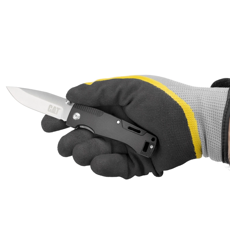 CUCHILLO CAT NAVAJA PLEGABLE 980000 PUNTA CURVA ACERO INOXIDABLE - 2