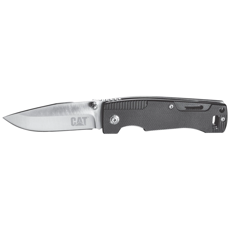 CUCHILLO CAT NAVAJA PLEGABLE 980000 PUNTA CURVA ACERO INOXIDABLE - 3