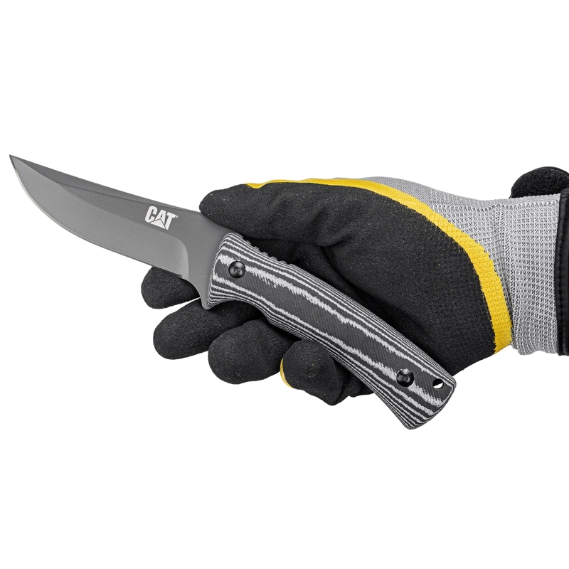 CUCHILLO CAT FIJO 980013 PUNTA FIJA CURVA ACERO INOXIDABLE - 4