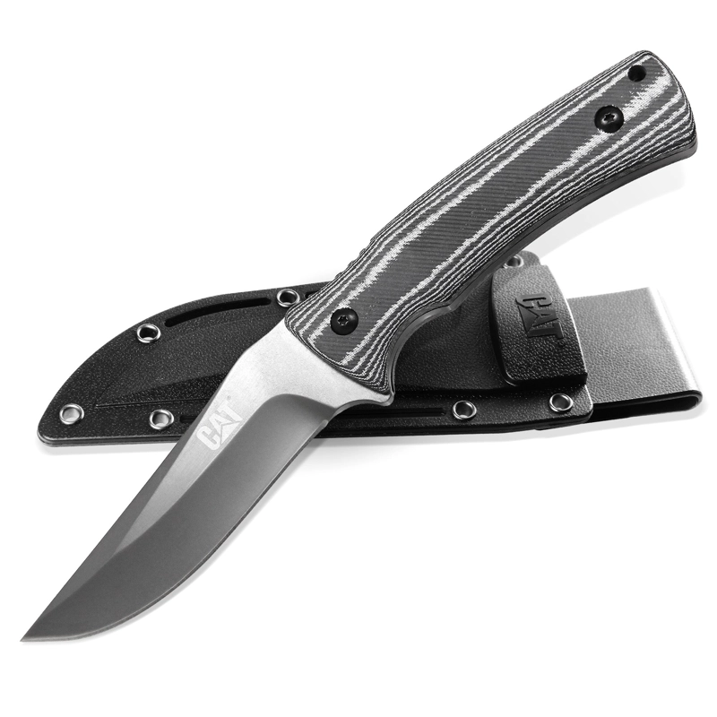 CUCHILLO CAT FIJO 980013 PUNTA FIJA CURVA ACERO INOXIDABLE - 5